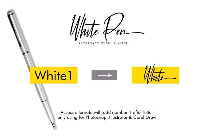 Example font White Pen #5